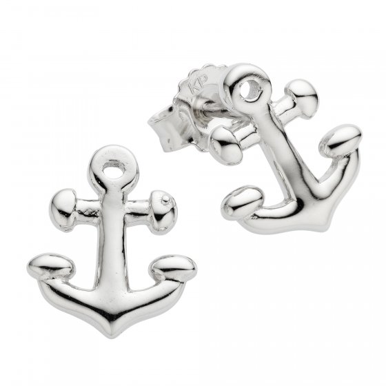 Ohrringe Silber 925 rhodiniert mit Anker-Motiv 
