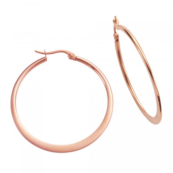 Ohrringe Edelstahl rosé-vergoldet 3,9cm Durchmesser 