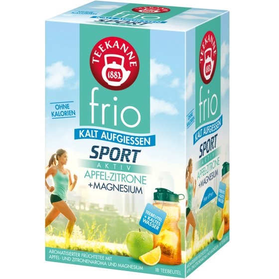Teekanne frio Sport Aktiv Apfel Zitrone Geschmack mit Magnesium 45g 
