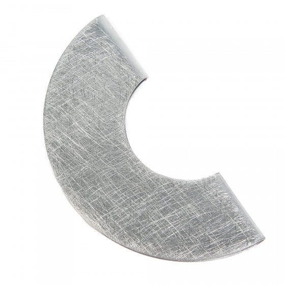 Brosche Kragenklemme aus Aluminium gebürstet + gewolkt 