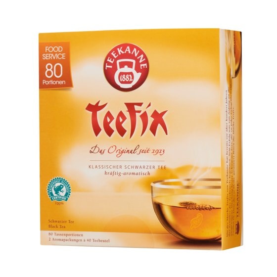 Teekanne Teefix Klassischer Schwarzer Tee kräftig aromatisch 140g 
