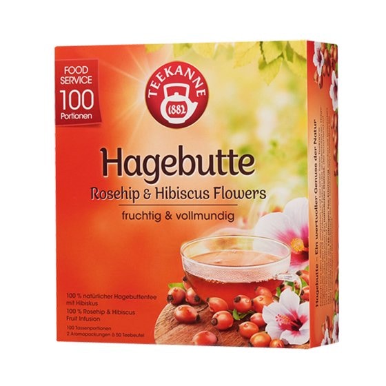 Teekanne Hagebutte fruchtig und vollmundig mit Hibiskus 245 g 