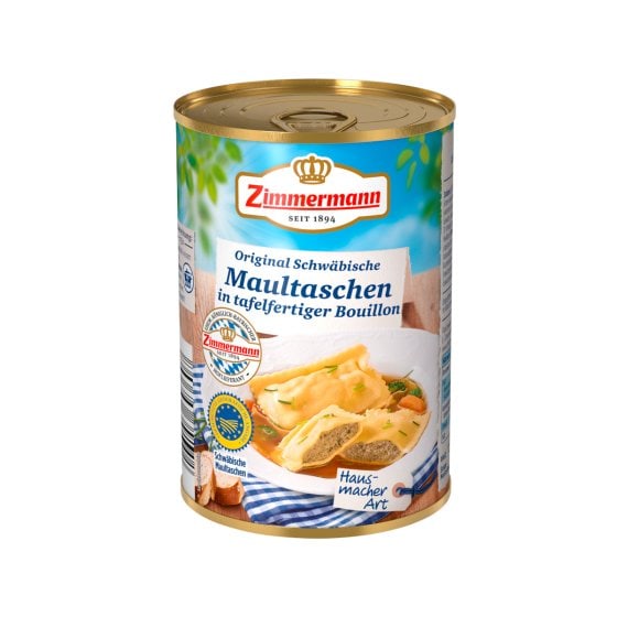Zimmermann Original Schwäbische Maultaschen Suppe Dose 400ml 