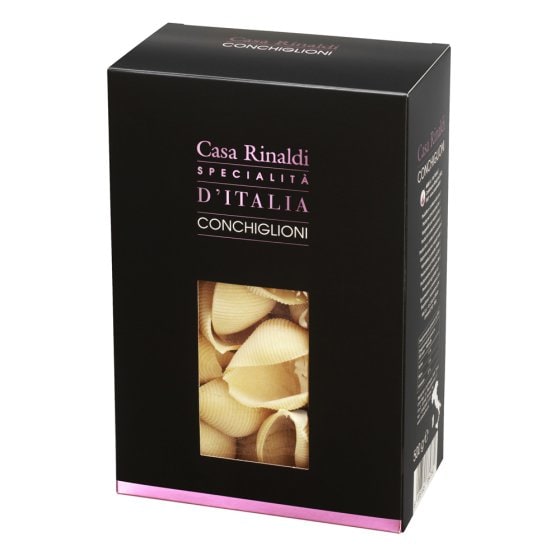 Casa Rinaldi Pasta Conchiglioni Muschelform in einer Box mit 500g 