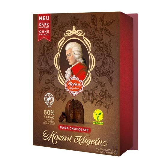 Reber Dark Chocolate 6er Barock aus Zartbitterschokolade Packung 120g 