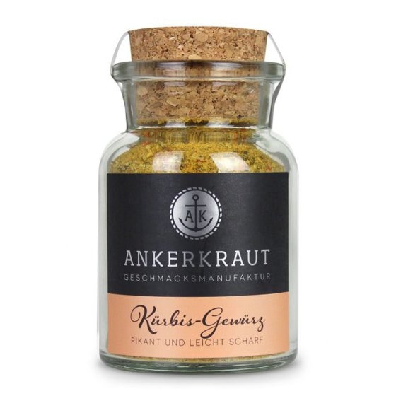 Ankerkraut Kürbis Gewürz pikant leicht scharf Korkenglas 95g 
