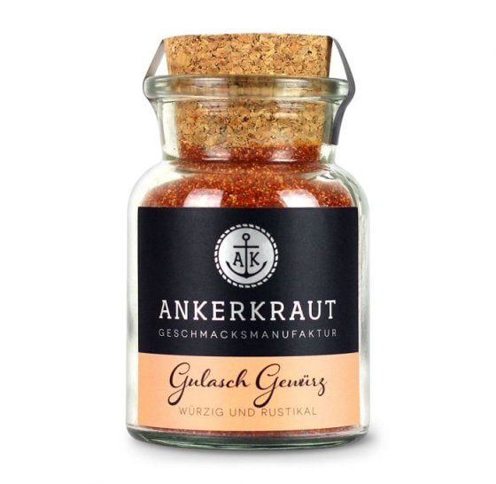 Ankerkraut Gulasch Gewürz würzige Gewürzmischung im Korkenglas 80g 