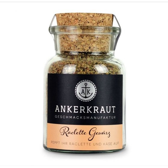 Ankerkraut Raclette Gewürz feine Gewürzmischung im Korkenglas 95g 