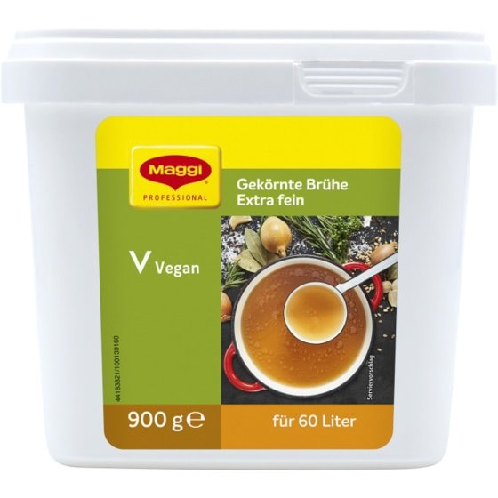 Maggi Gekörnte Brühe Extra fein 60 Liter Großpackung für Gastro 900g 