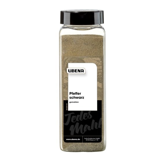 Ubena Pfeffer schwarz gemahlen kräftiger aromatischer Geschmack 600g 