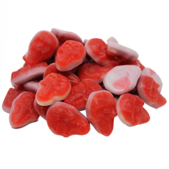 Fruchtgummi Himbeer Totenköpfe mit Schaumzuckerboden Halal 175g