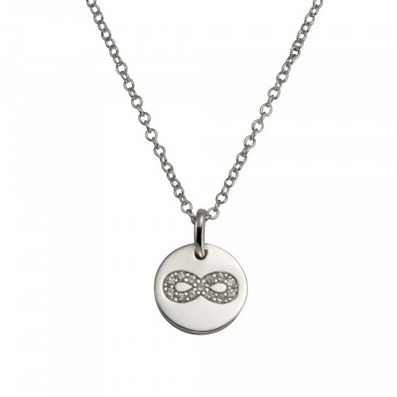 Collier 925/- Sterling Silber rhodiniert Zirkonia 