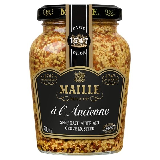 Maille Senf nach alter Art mit Weisswein koernig klassisch 200 ml 