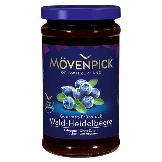 Mövenpick Waldheidelbeere Gourmet Frühstück Fruchtaufstrich 250g 