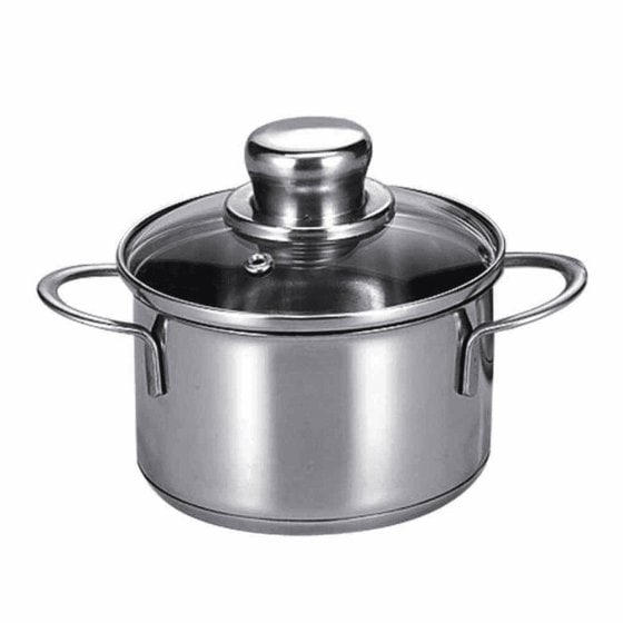 Krüger Fleischtopf Kochtopf Saturn Edelstahl mit Deckel 12cm 