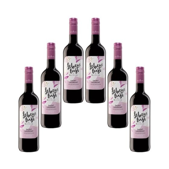 Rietburg Lebenslust Saint Laurent würziger Rotwein 750ml 6er Pack 