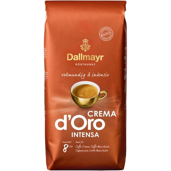 Dallmayr Crema d Oro intensa ganze Bohnen 1000g Röstkaffee 8er Pack 