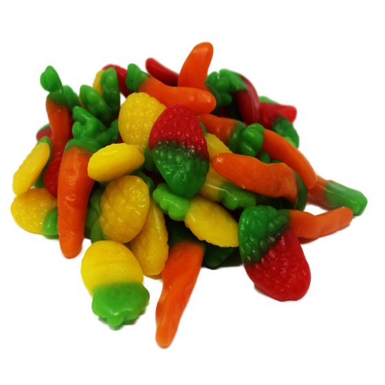 Fruchtgummi Jelly Mischung aus Ananas Erdbeeren Karotten 300g