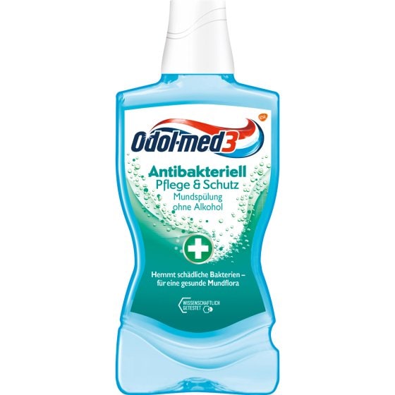 Odol med 3 Antibakteriell Pflege und Schutz Mundspülung 500ml 