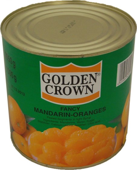 Golden Crown Fancy Mandarin Orangen Segmente in der Dose 2650g 