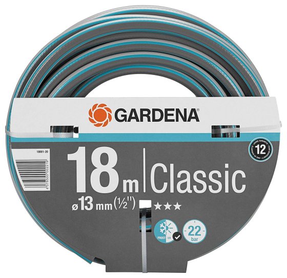 Gardena Classic Schlauch 13mm Durchmesser 18m Länge ohne Systemteile 