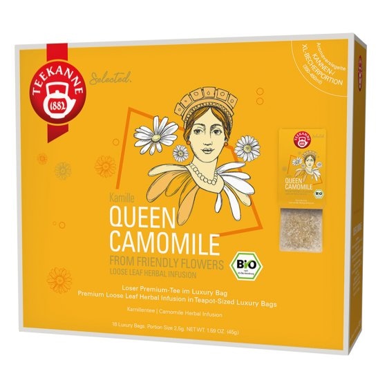 Teekanne Bio Queen Camomile Luyury Bag 18 Beutel 