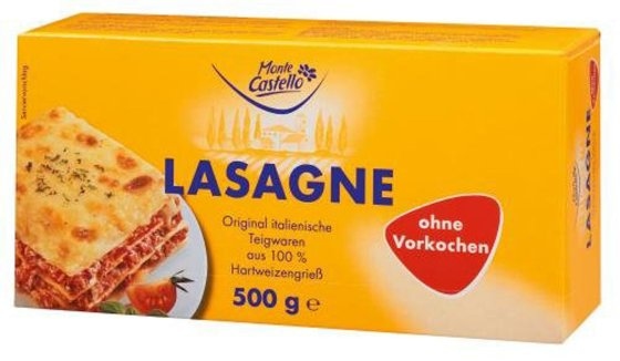 Monte Castello Lasagne Blätter aus Hartweizengrieß 500g 7er Pack 