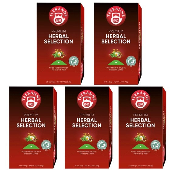 Teekanne Premium Kräutertee aus 8 erlesenen Kräutern 40g 5er Pack 