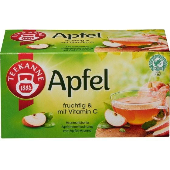 Teekanne Apfel Apfelteemischung fruchtig und mit Vitamin C 60g 