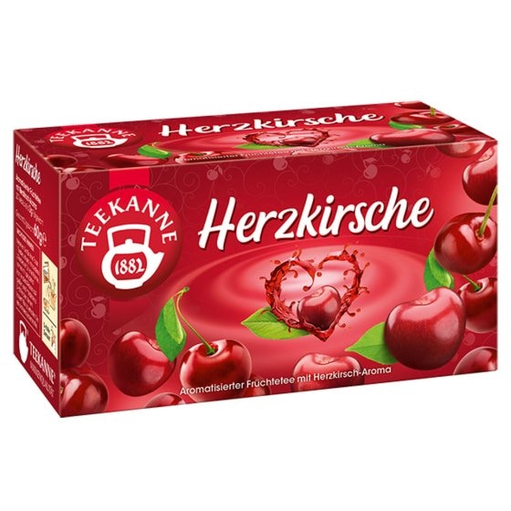 Teekanne Herzkirsche Tee Romantik mit all ihrer Süßen Vielfalt 45g 