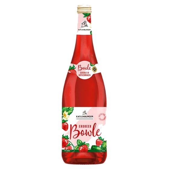 Katlenburger Erdbeerbowle Fruchtwein Klassiker mit Kohlensäure 1000ml 
