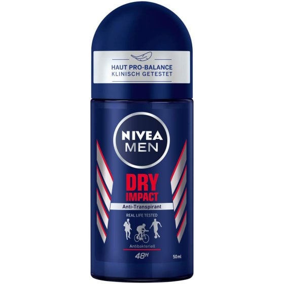 Nivea for Men Deo Dry Impact Roll On 48h Schutz 50ml 6er Pack 
