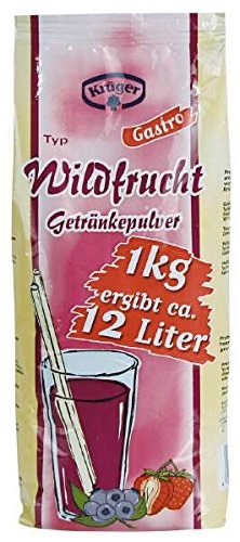 Krüger Typ Wildfrucht Getränkepulver für 12 Liter Getränk 1000g 
