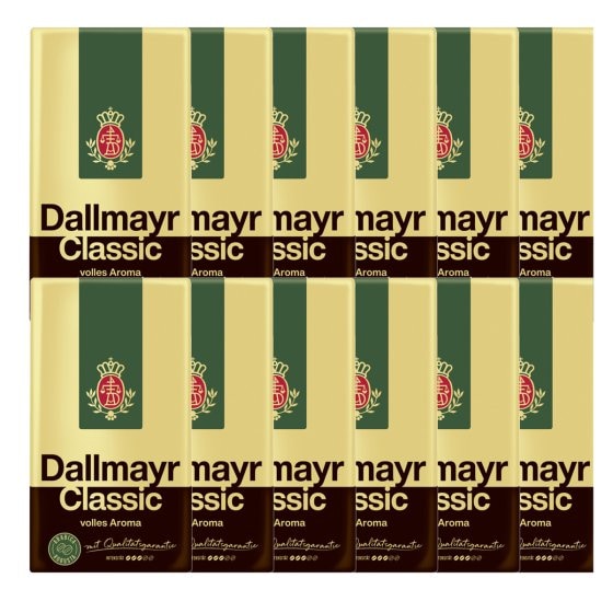 Dallmayr Classic gemahlen kräftiger Spitzenkaffee 500g 12er Pack 