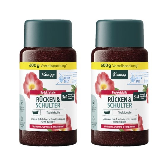 Kneipp Badekristalle Rücken und Schulter Teufelskralle 600g 2er Pack 