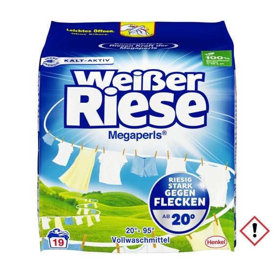 Weißer Riese Megaperls Vollwaschmittel gegen Flecken 19WL 1140g 