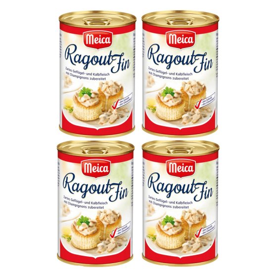 Meica Ragout Fin zartes Geflügel und Kalbfleisch 400g 4er Pack 
