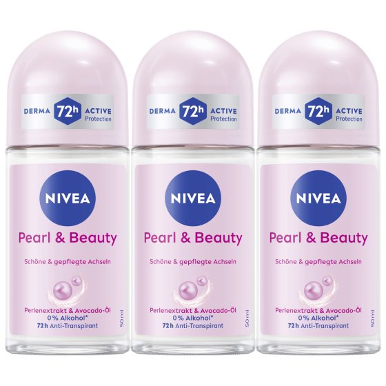 Nivea Deo Pearl Beauty Roll On 72h Antitranspirantschutz 50ml 3er Pack 