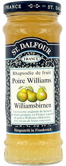 St. Dalfour Williamsbirnen köstlicher Fruchtaufstrich Konfitüre 280g 