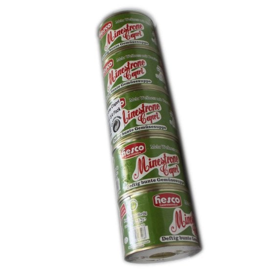 Hesco Minestrone Capri Gemüsesuppe deftig bunte Suppe 5 Dosen 1060ml 