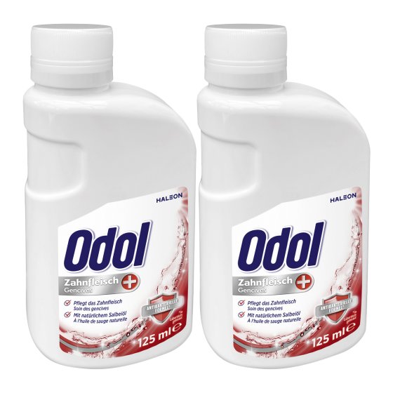 Odol med 3 Zahnfleisch und Mundwasser ohne Alkohol 125ml 2er Pack 