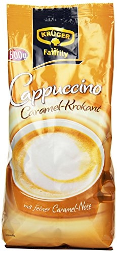 Krüger, Caramel-Krokant Cappuccino, mit feiner Caramel-Note 500g, 5er Pack 