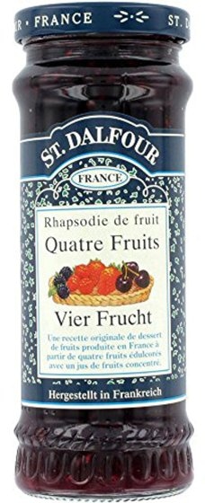 St. Dalfour Fruchtaufstrich Vier Frucht Aufstrich Konfitüre 280g 