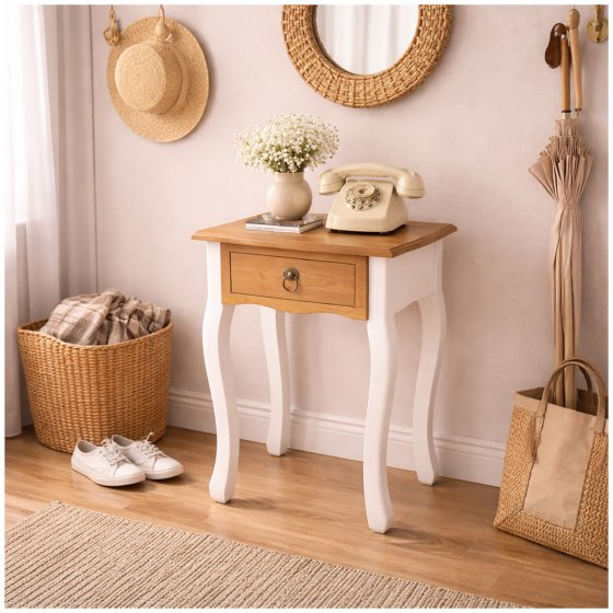 Beistelltisch mit Schublade Retro 