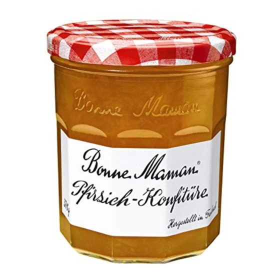 Bonne Maman Pfirsiche Französische Konfitüre aus reifen Früchten 370g 