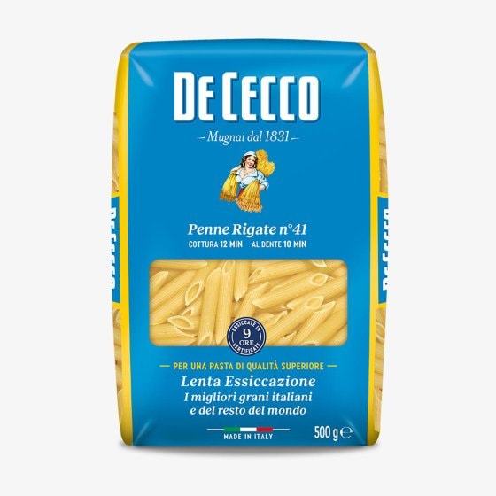 De Cecco Penne Rigate Nr. 41 Nudeln aus Hartweizengrieß 500g 