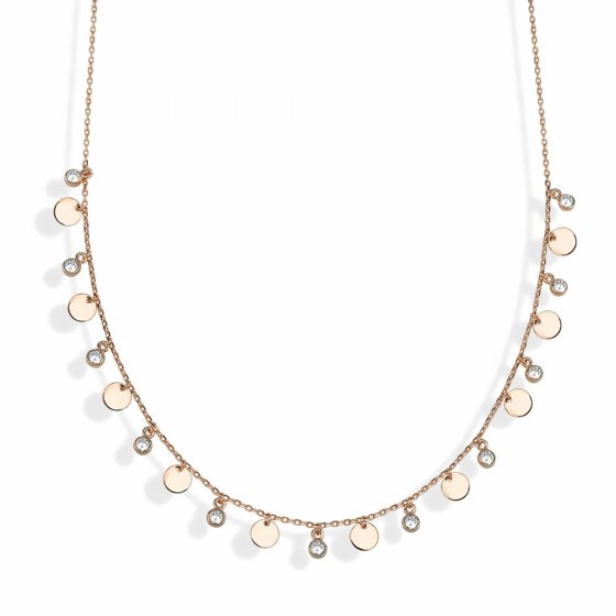 Anhänger mit Kette 925/- Sterling Silber rosévergoldet Fundament Silberkette 