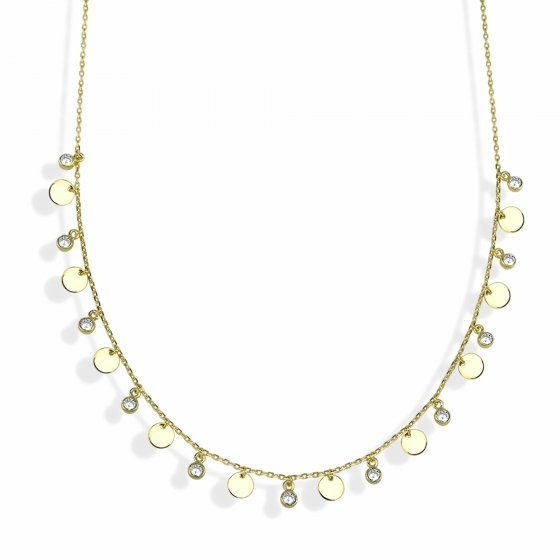 Anhänger mit Kette 925/- Sterling Silber vergoldet Fundament Silberkette 