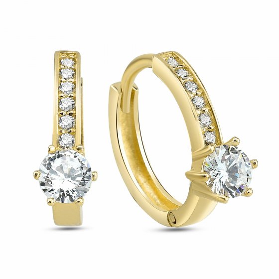 Creolen Creolen Solitär 925/- Sterling Silber 