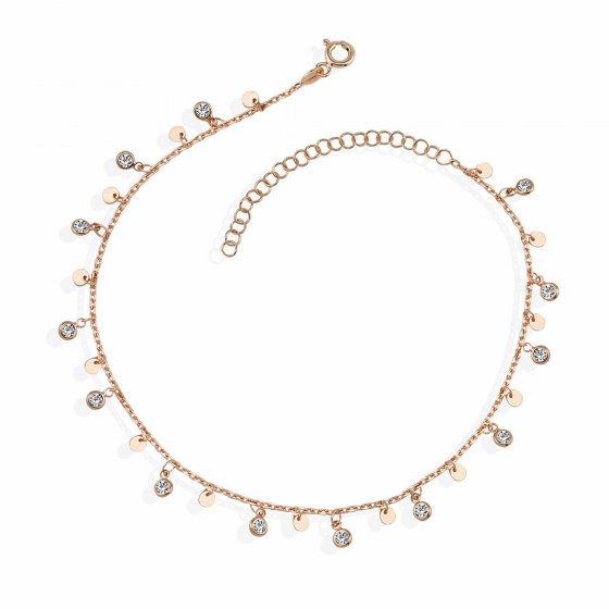 Armband 925 Sterling Silber rosévergoldet Wunderkette Zirkonia 